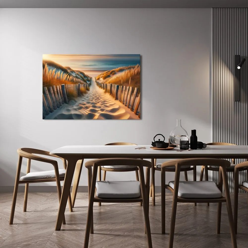 Tablou drum printre dune spre mare