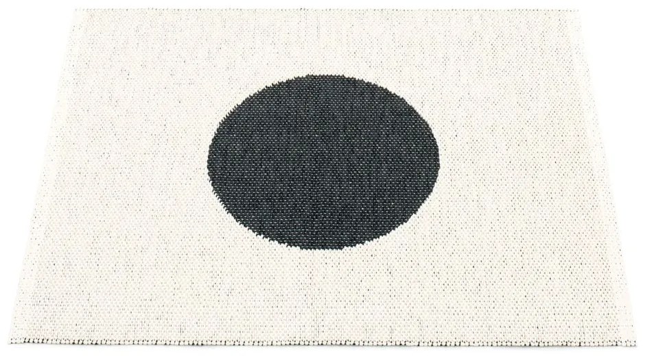 Covor pentru exterior și interior alb-negru 70x90 cm Vera Black – Pappelina