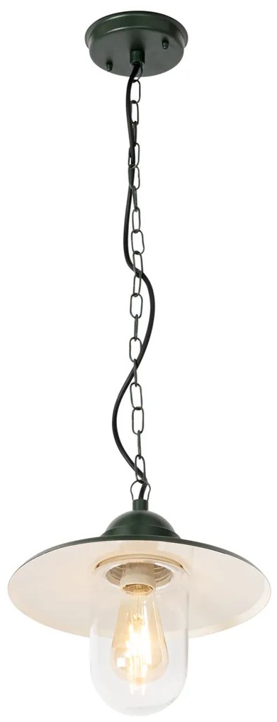 Lampă modernă suspendată pentru exterior verde închis IP44 - Kansas