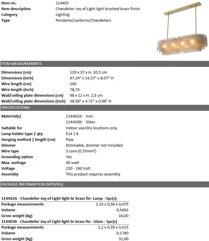 Lustra dimabila design LUX Joy of Light 114402 HZ