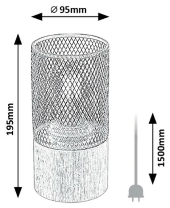 Lampă de masă Rabalux 74040 Callum, fag