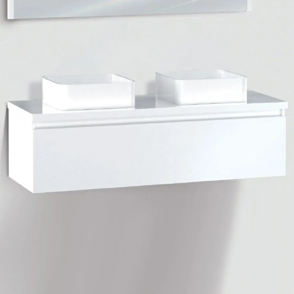 Mobilier complet de baie Elois White 120 cu 1 sertar