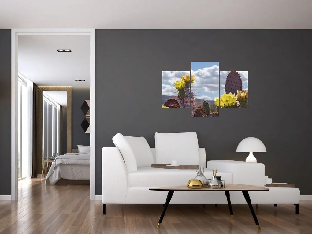 Tablou cu floarea de cactus Opunție (90x60 cm)