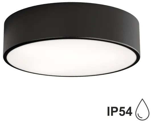 Plafonieră pentru baie CLARE 2xE27/24W/230V d. 30 cm negru IP54 Brilagi