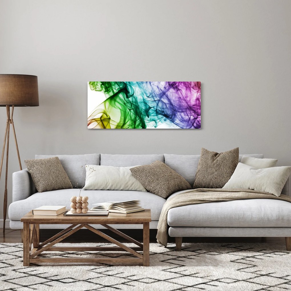 Tablou - fum colorat (120x50 cm)