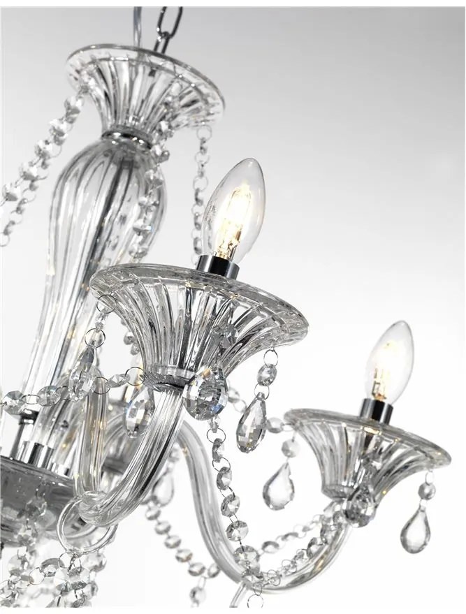Candelabru elegant cu cristale K9 Connor 8L