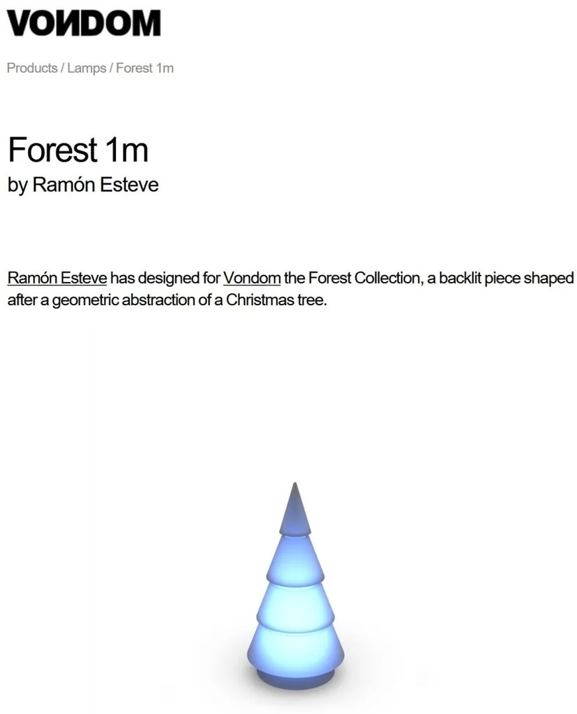 Brad Decorativ FOREST 1m ILUMINAT LED Vondom