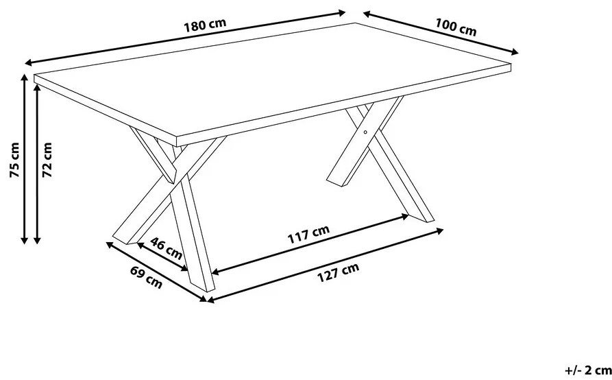Masă de sufragerie Lupla (pentru 8 persoane) (alb). 1010159