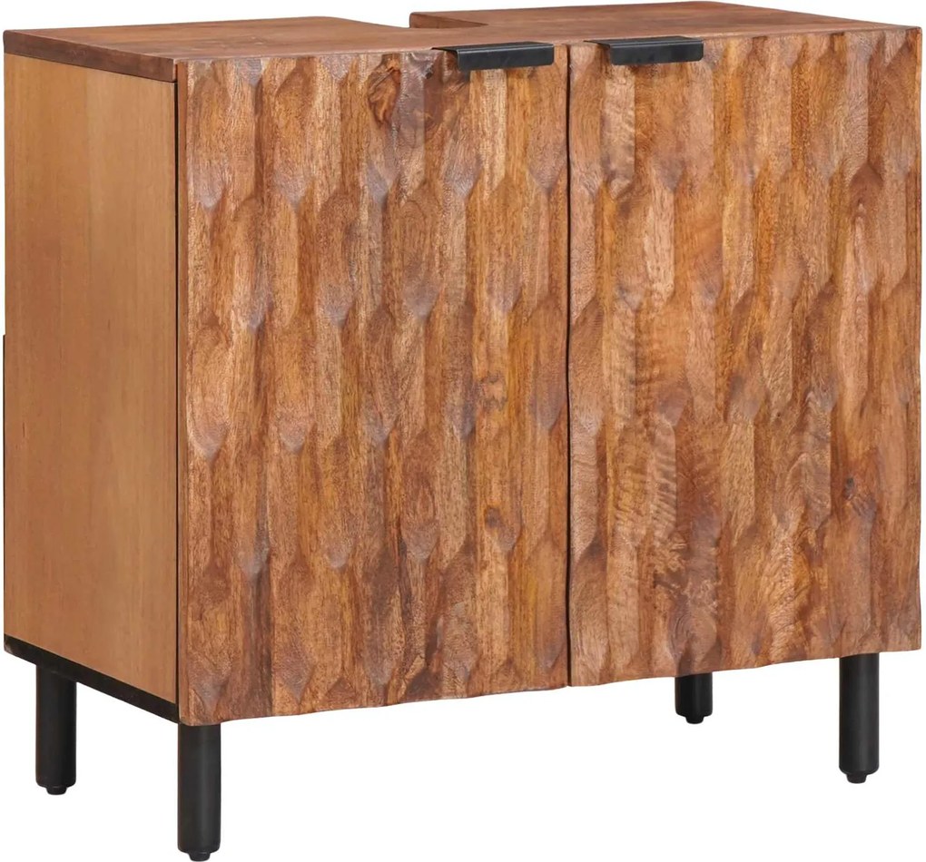 vidaXL Dulap pentru Chiuveta de Baie cu raft Maro 62 x 33 x 58 cm