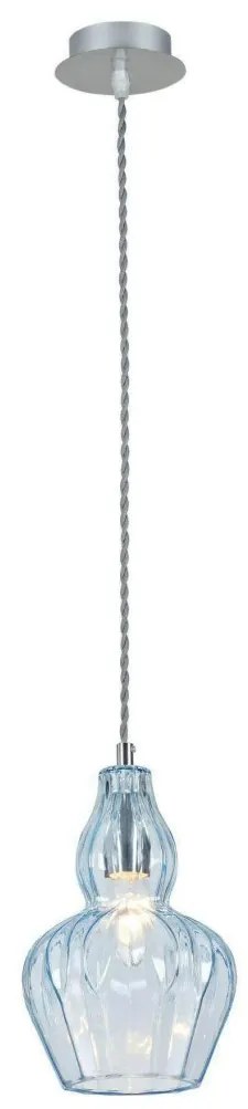 Pendul modern din sticla Eustoma, albastru deschis MYMOD238-PL-01-BL