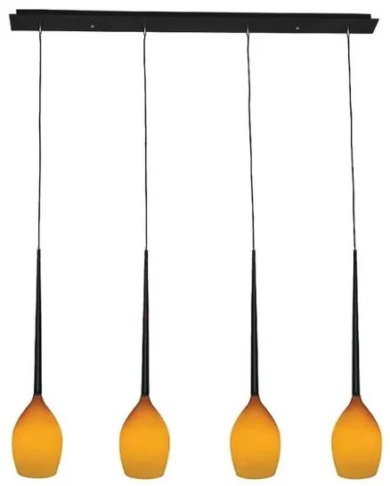 Abajur de rezervă din sticlă pentru lustră Azzardo IZZA galben d. 13 cm