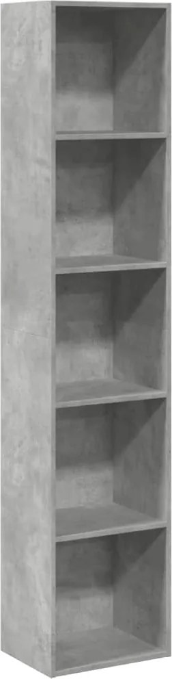 vidaXL Bibliotecă, gri beton, 40x30x189 cm, lemn prelucrat