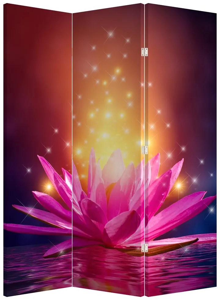 Paravan - Lotus pe apă (126x170 cm)