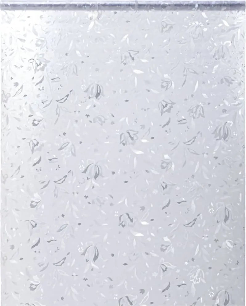 vidaXL Folie fereastră, model sablat cu floare, 45x500 cm, PVC