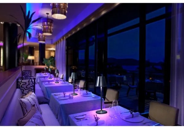 Lampă LED reîncărcabilă dimabilă de masă Retlux LED/3W/1800 mAh albastru închis