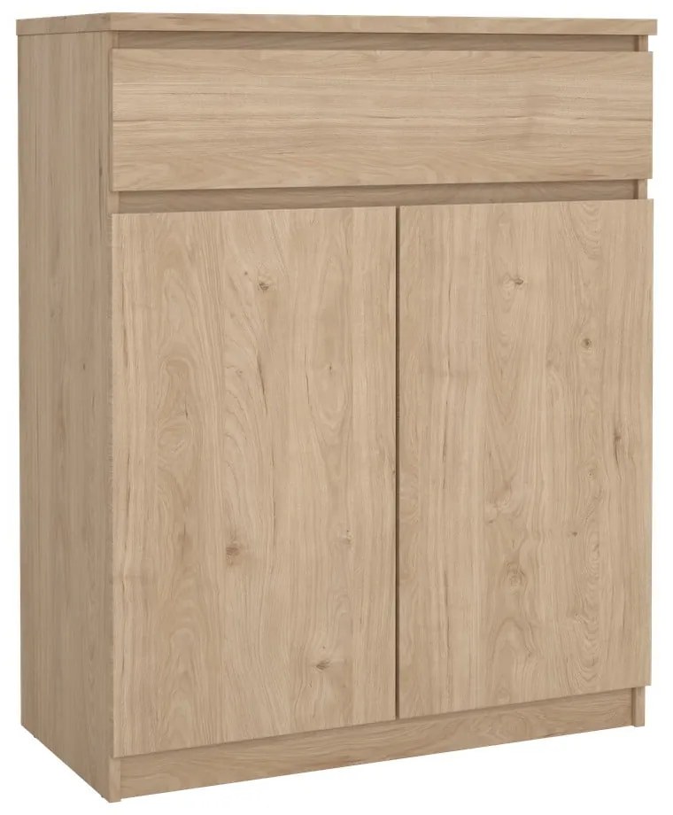Comodă în culoare naturală cu aspect de lemn de stejar 80x100x40 cm Naia – Tvilum