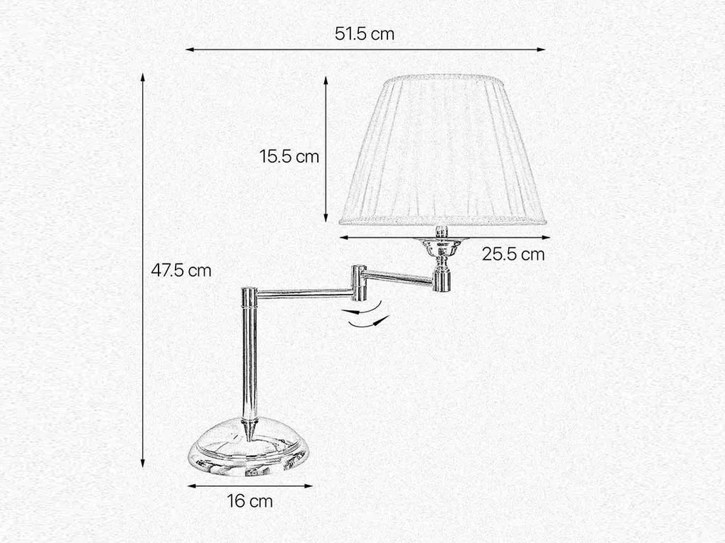 Veioza din alama cu brat articulat Elegant