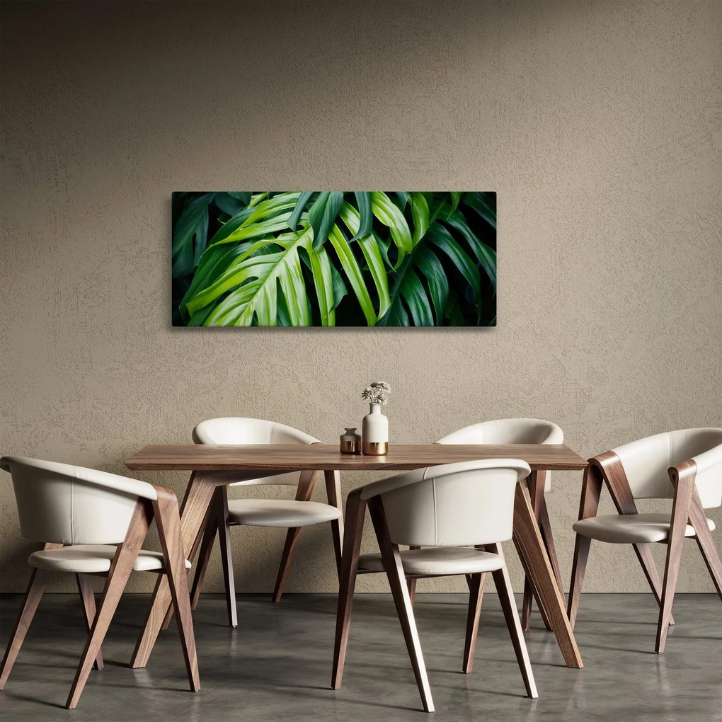 Tablou - Frunze tropicale (120x50 cm)