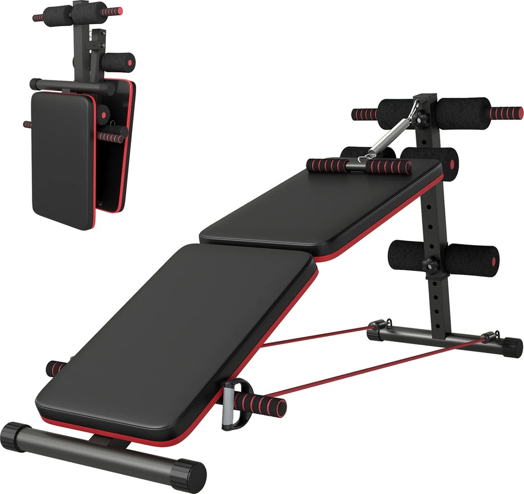 HOMCOM banca sport, pliabila, 47x142x50-66 cm | Aosom Romania