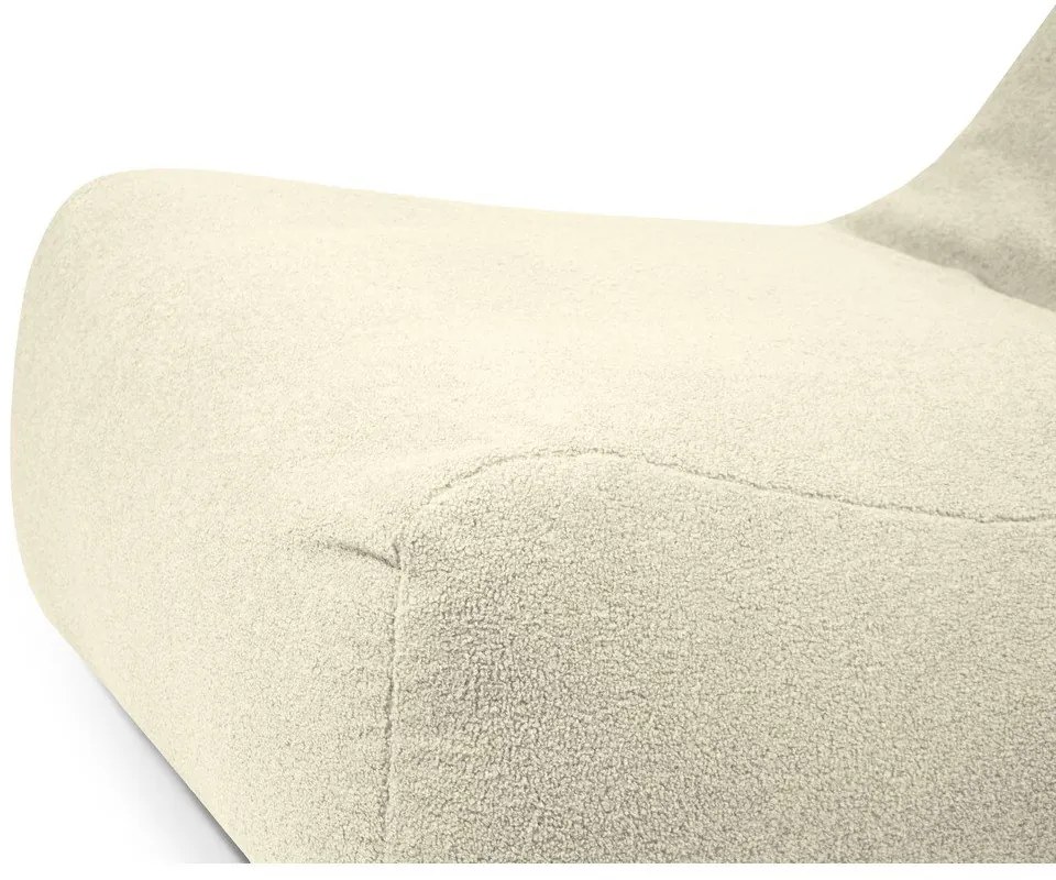 Fotoliu bean bag maro cu tapițerie din țesătură bouclé Lounge 100 – SLOWDOWN