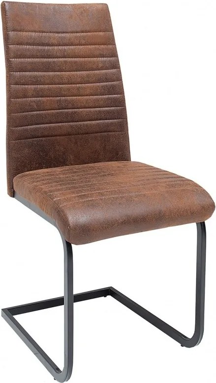 Set de 2 scaune Appartment, microfibra maro antic A-39377 VC