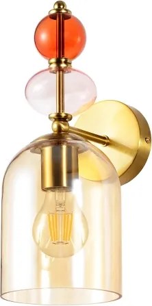 Aplica de perete TROPEA 1xE27/15W/230V auriu/bej fumuriu