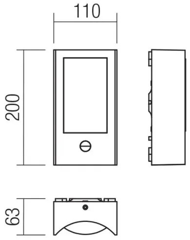 Aplică LED de exterior cu senzor WARP LED/8W/230V IP44 Redo 90486