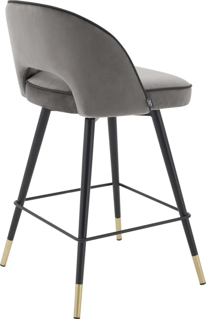 Set de 2 scaune de bar design modern Cliff, H-92,5cm gri 114324 HZ