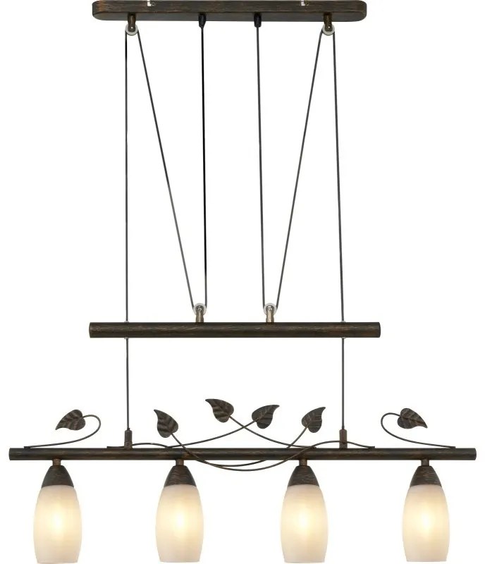 Lustra rustica suspendata reglabila metal ruginiu VENEZIA