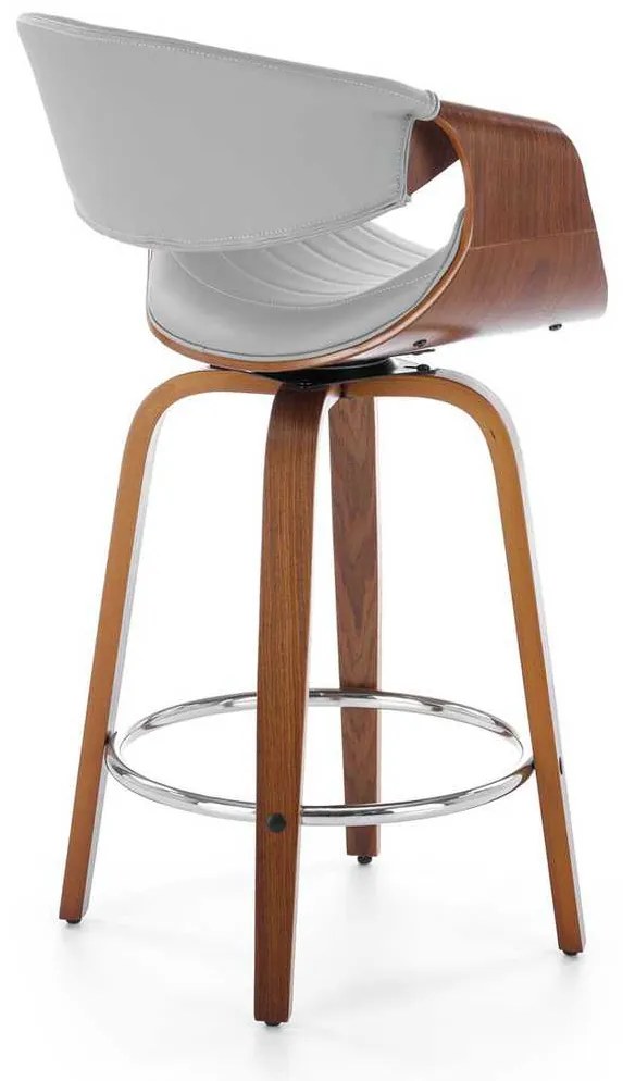 Scaun de bar Scarlet, gri / nuc