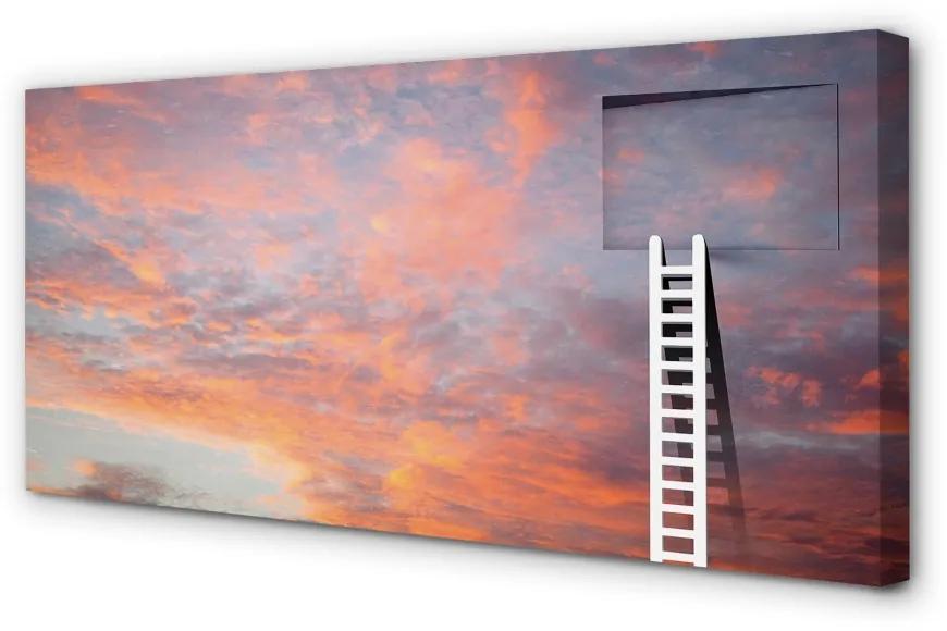 Tablouri canvas Ladder apus de soare cer