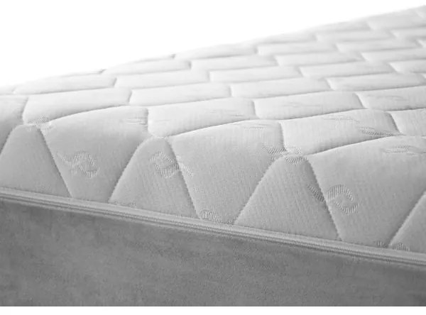 Pat tapitat boxspring 120 x 200 cm gri inchis Teddy