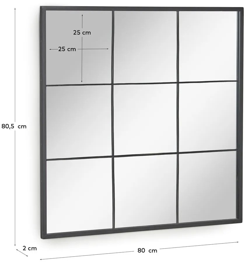 Oglindă de perete Kave Home Ulrica, 80 x 80 cm