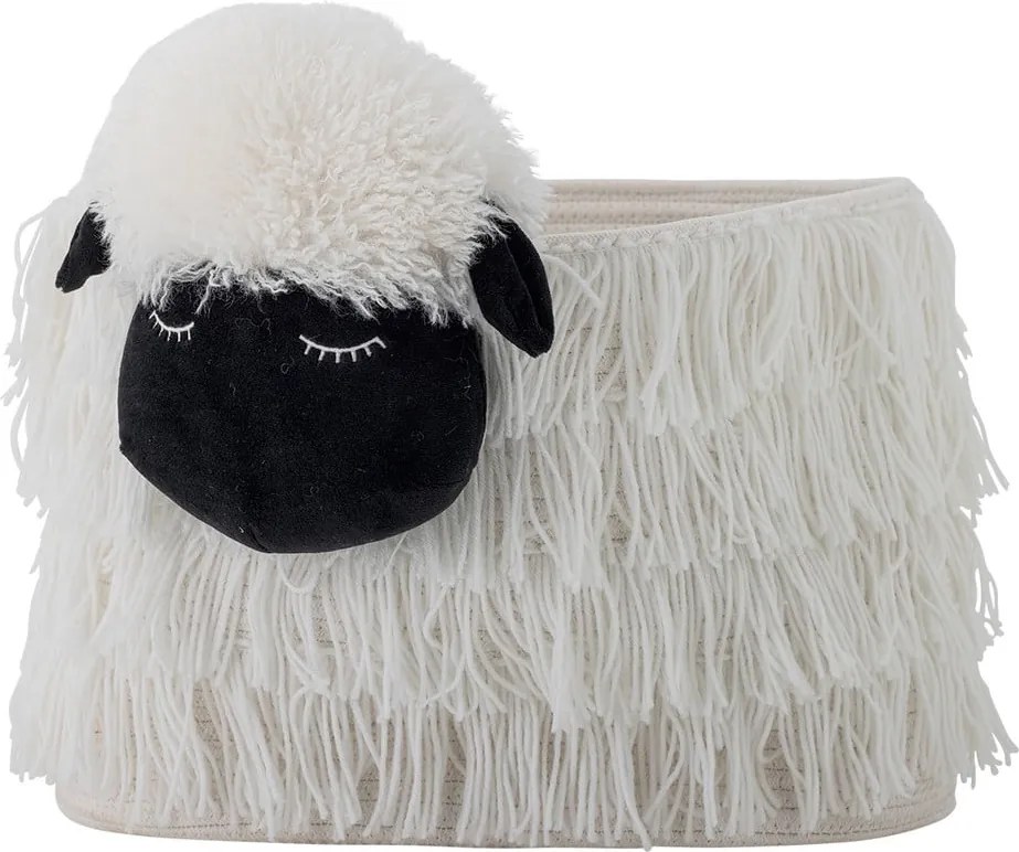 Coș de jucării pentru copii alb din material textil 40x25x30 cm Dolly – Bloomingville Mini