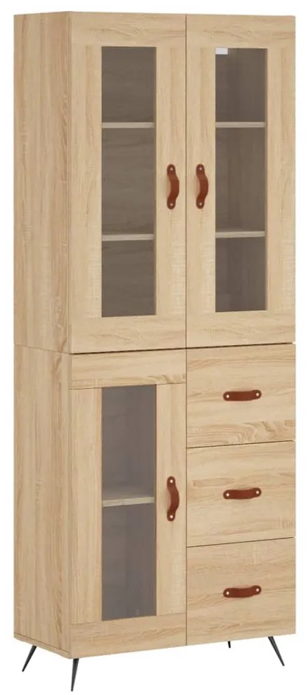 3198572 vidaXL Dulap înalt, stejar sonoma, 69,5x34x180 cm, lemn compozit