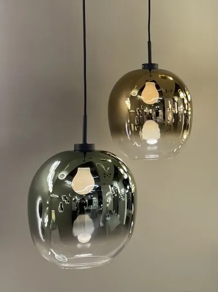 Pendul pe cablu MIRROR 1xE27/14W/230V verde fumuriu
