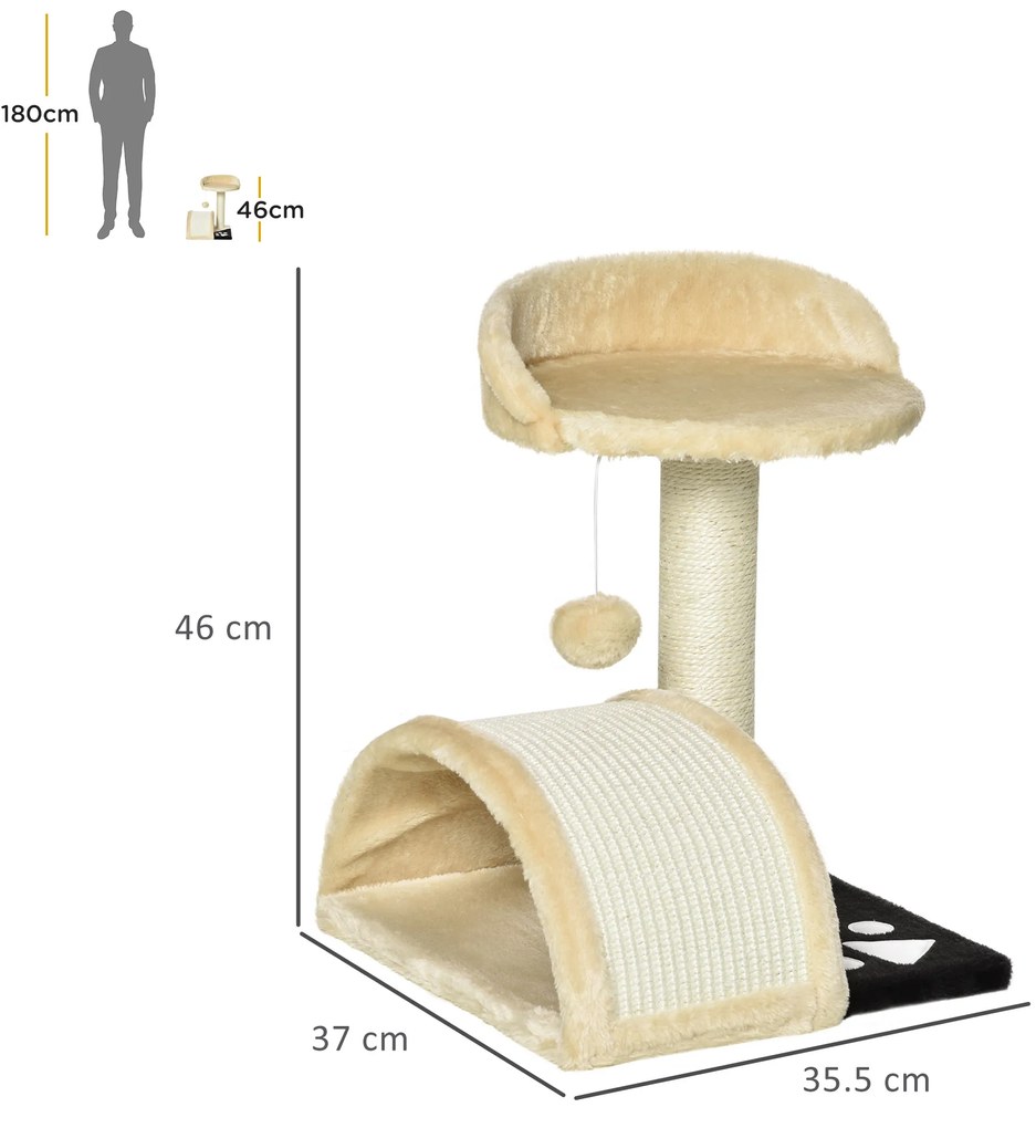 PawHut, ansamblu de joaca pentru pisici, 36x36x44cm, bej |  Aosom Ro