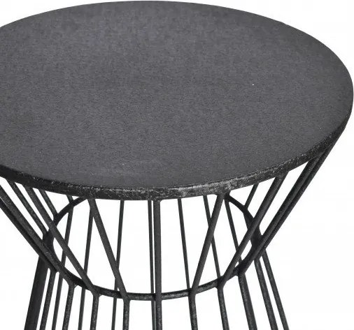 Masuta auxiliara design unicat Variation 45cm, negru