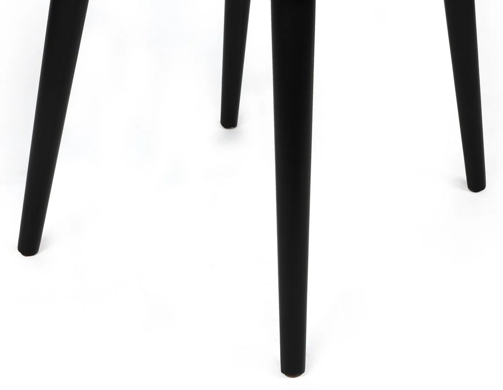 Set 2 scaune haaus Alfa, Kaki/Negru, textil, picioare metalice