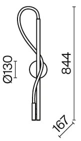 Aplică LED Maytoni MOD166WL-L12G3K TAU LED/13W/230V