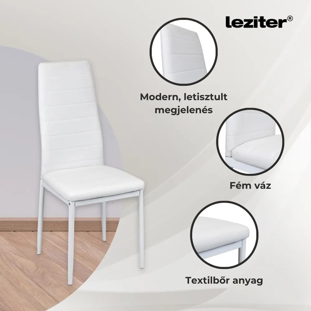 Nolen 4+1 set de sufragerie alb