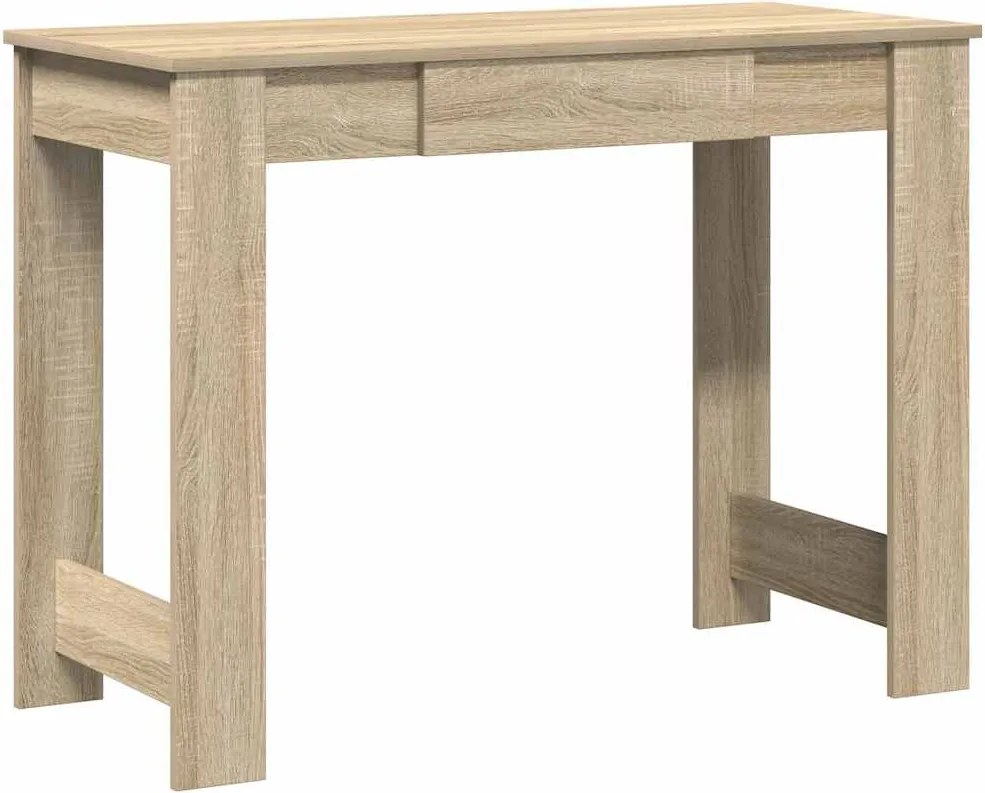 vidaXL Birou, stejar sonoma,100x45x75 cm, lemn prelucrat