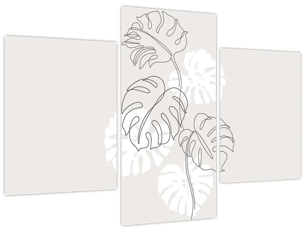 Tablou - Linia de artă monstera N⁰3 (90x60 cm)