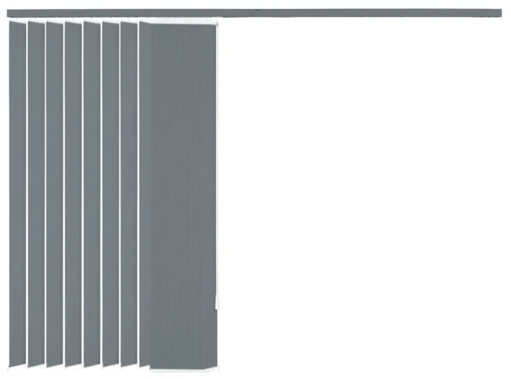 Jaluzele verticale din material textil, gri, 150 x 180 cm Gri, 150 x 180 cm
