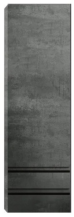 Dulap baie suspendat KolpaSan Alexis 146 cm, cu 2 sertare si o usa, gri inchis Dark concrete