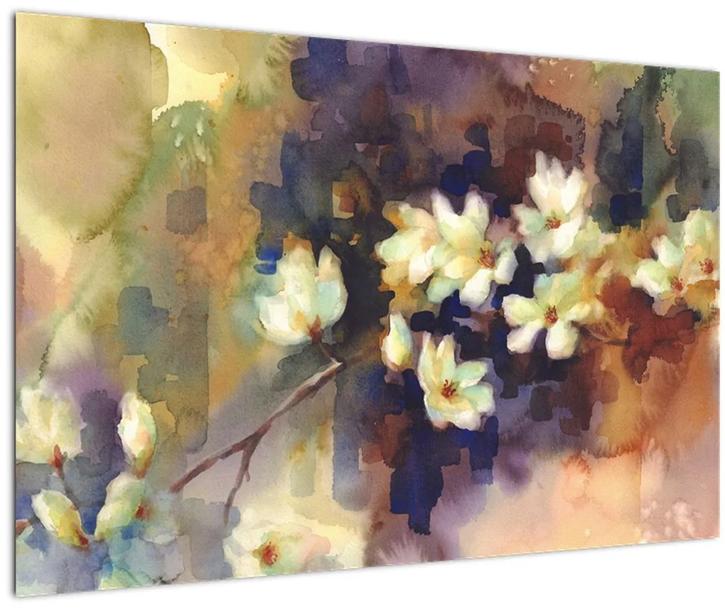 Tablou - Magnolii albe, pictură (90x60 cm)