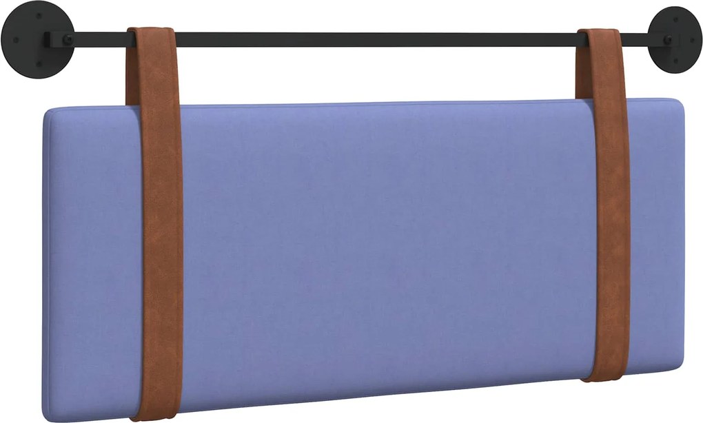 vidaXL Cap de pat suspendat Albastru Jeans 110 x 55 x 5 cm PU antic