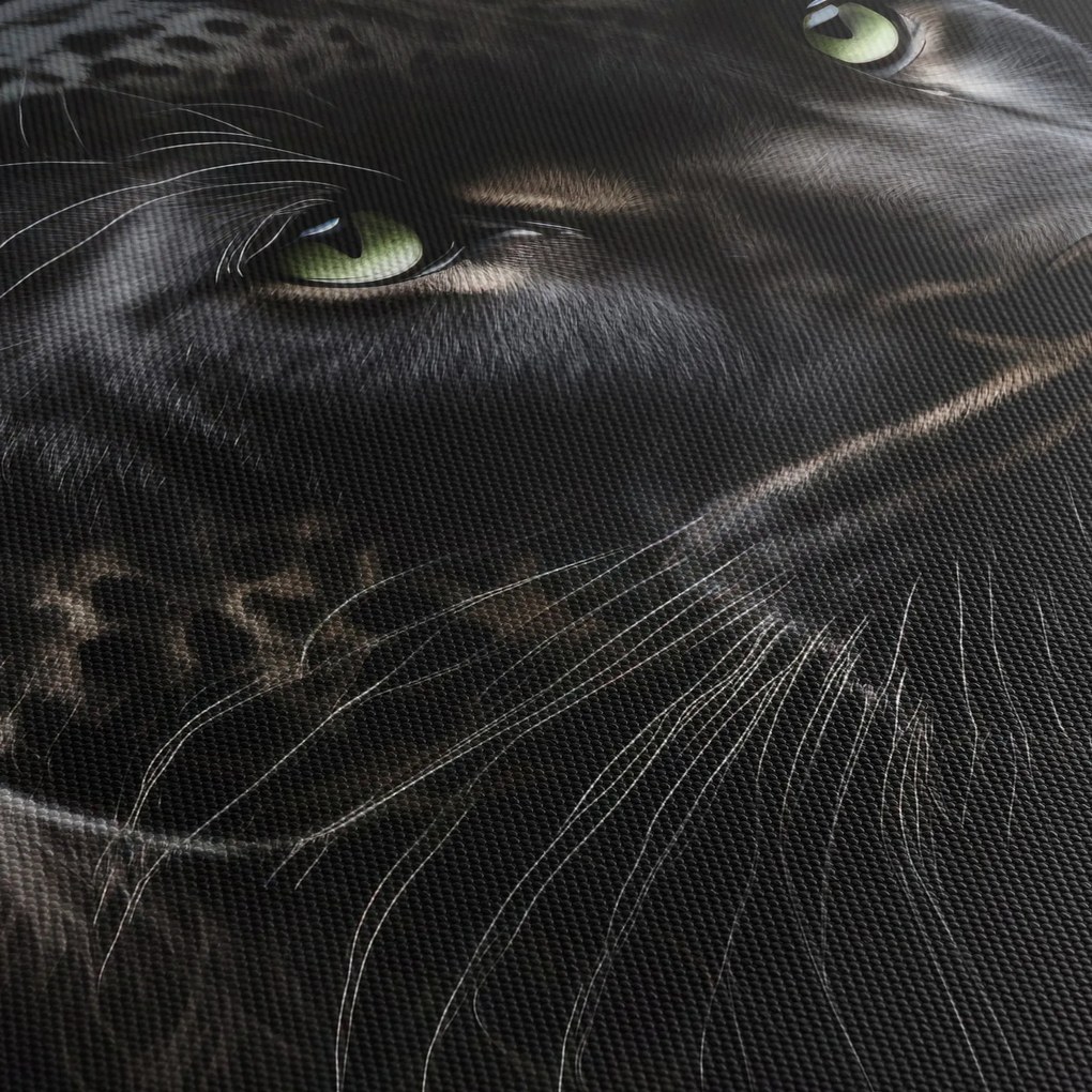 Tablou - Pantera Neagră (cu ceas) (90x30 cm)
