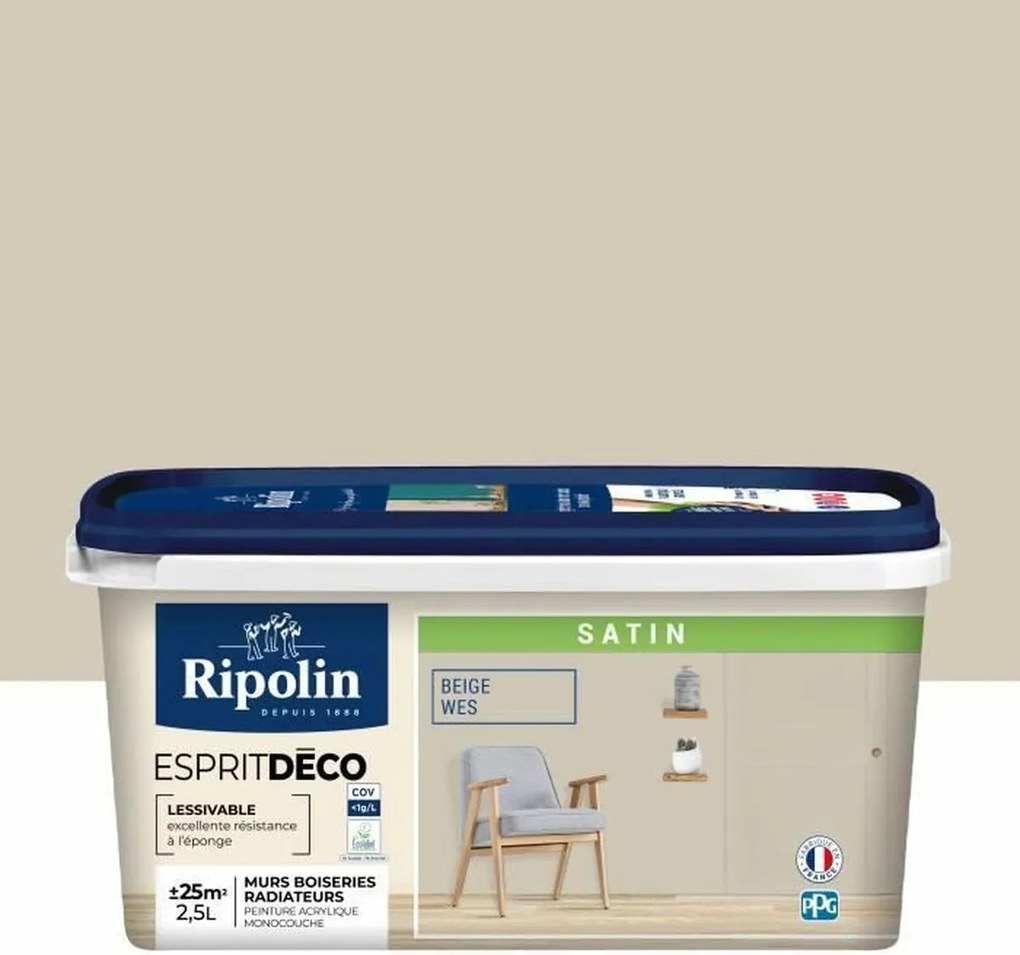 Vopsea de Grund Ripolin Bej Finisaj satinat 2,5 L