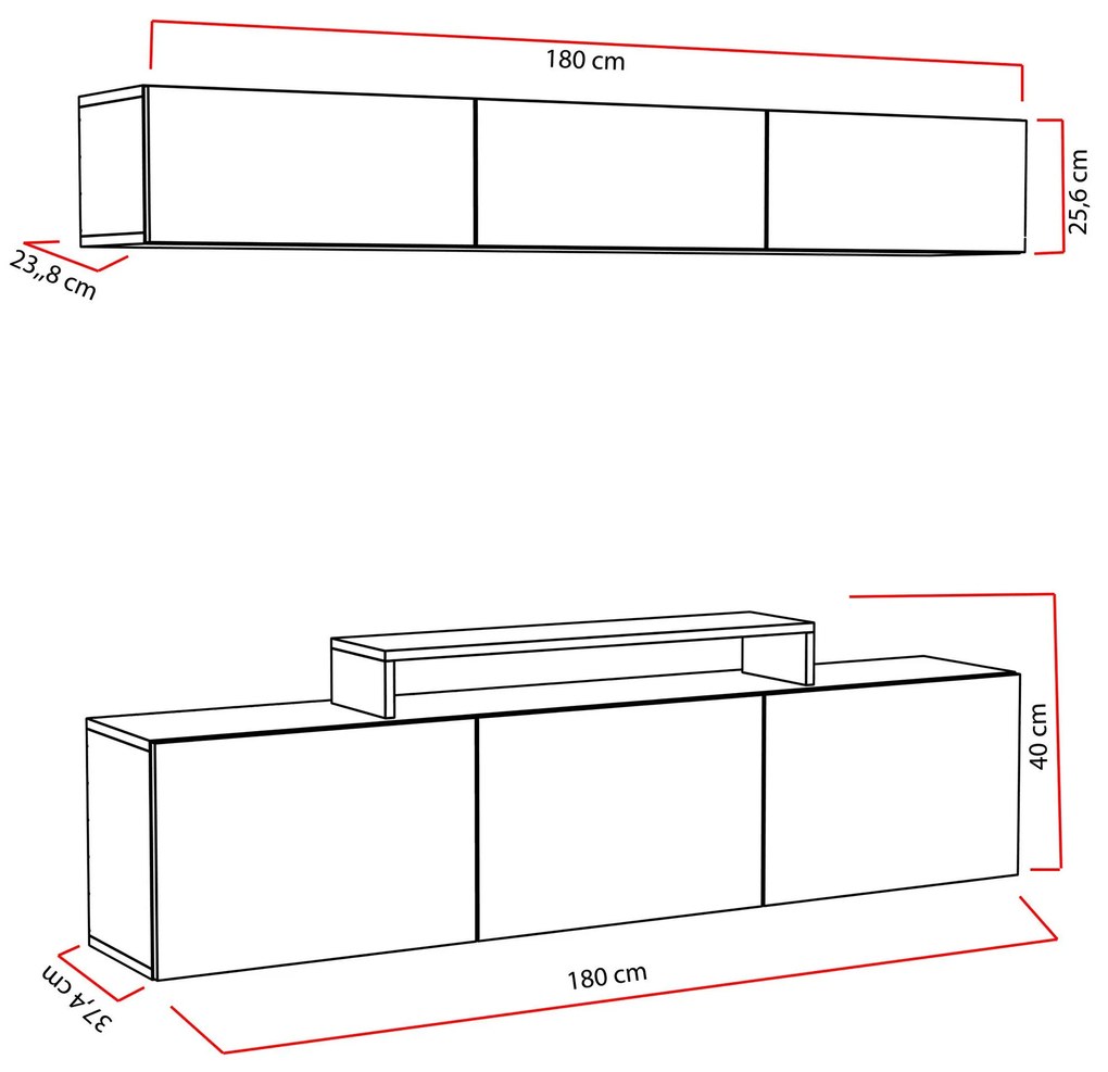 Mobilier living Livingo (Alb) . 1102269